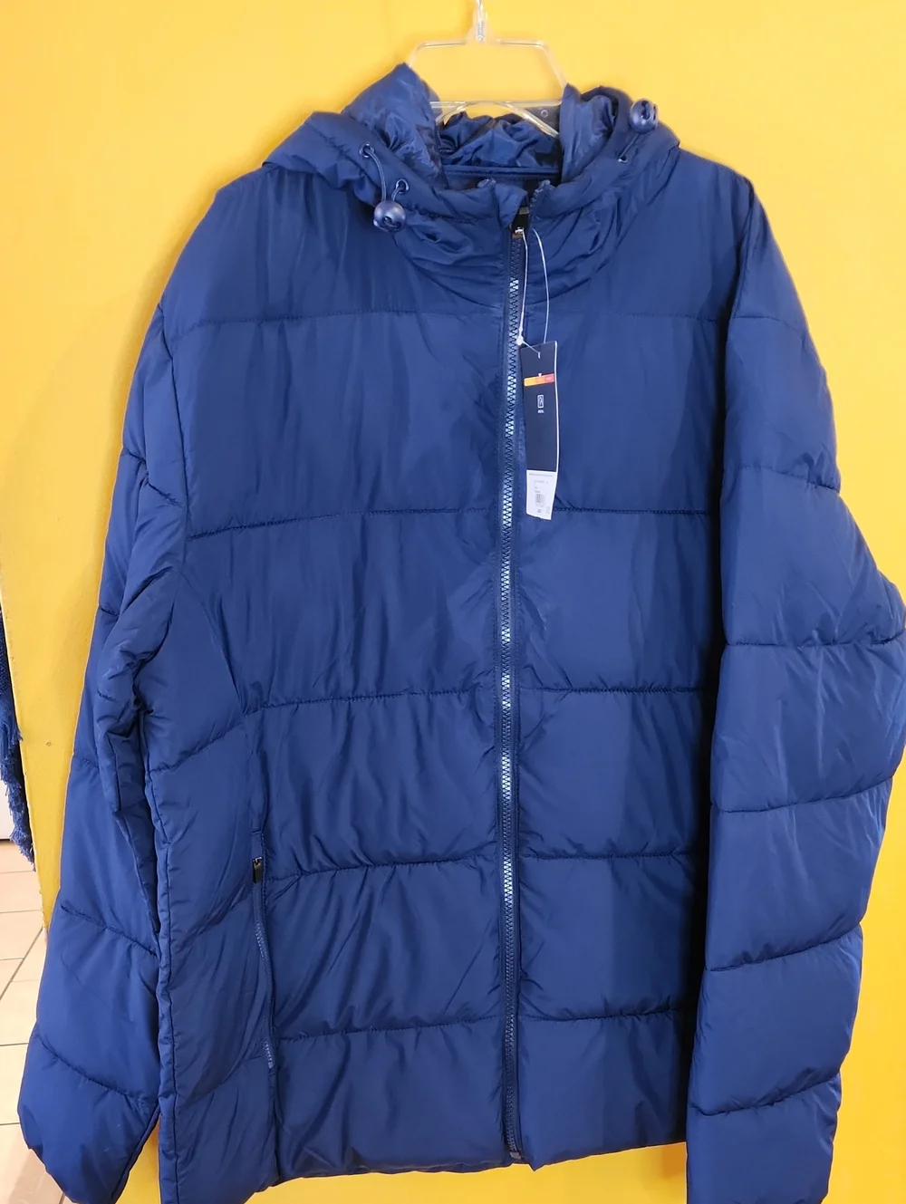 St. John's Bay Navy Blue Puffer Jacket with Hood
